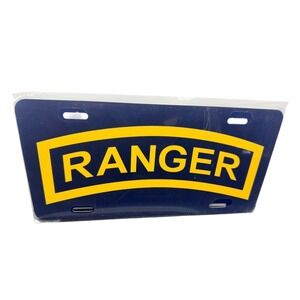 US Army Ranger License Plate Tag‎ Military Blue Yellow Car Auto Decor Aluminum